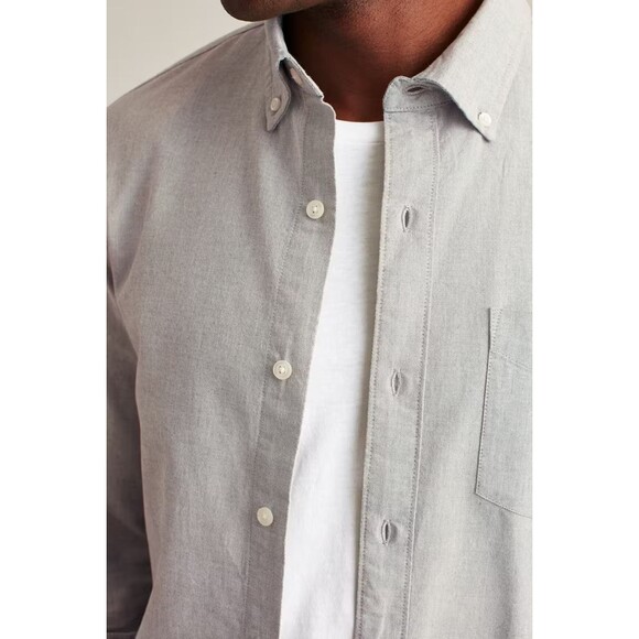 BONOBOS Everyday Oxford Men's Shirt Cotton Collared Standard Fit Long XXL 269114 - Picture 4 of 5